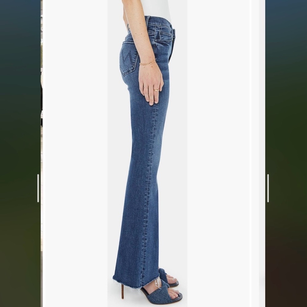Mother The Weekender Fray Hem Bootcut Jeans in Fancy Meeting You Here Size 30 - Picture 3 of 14